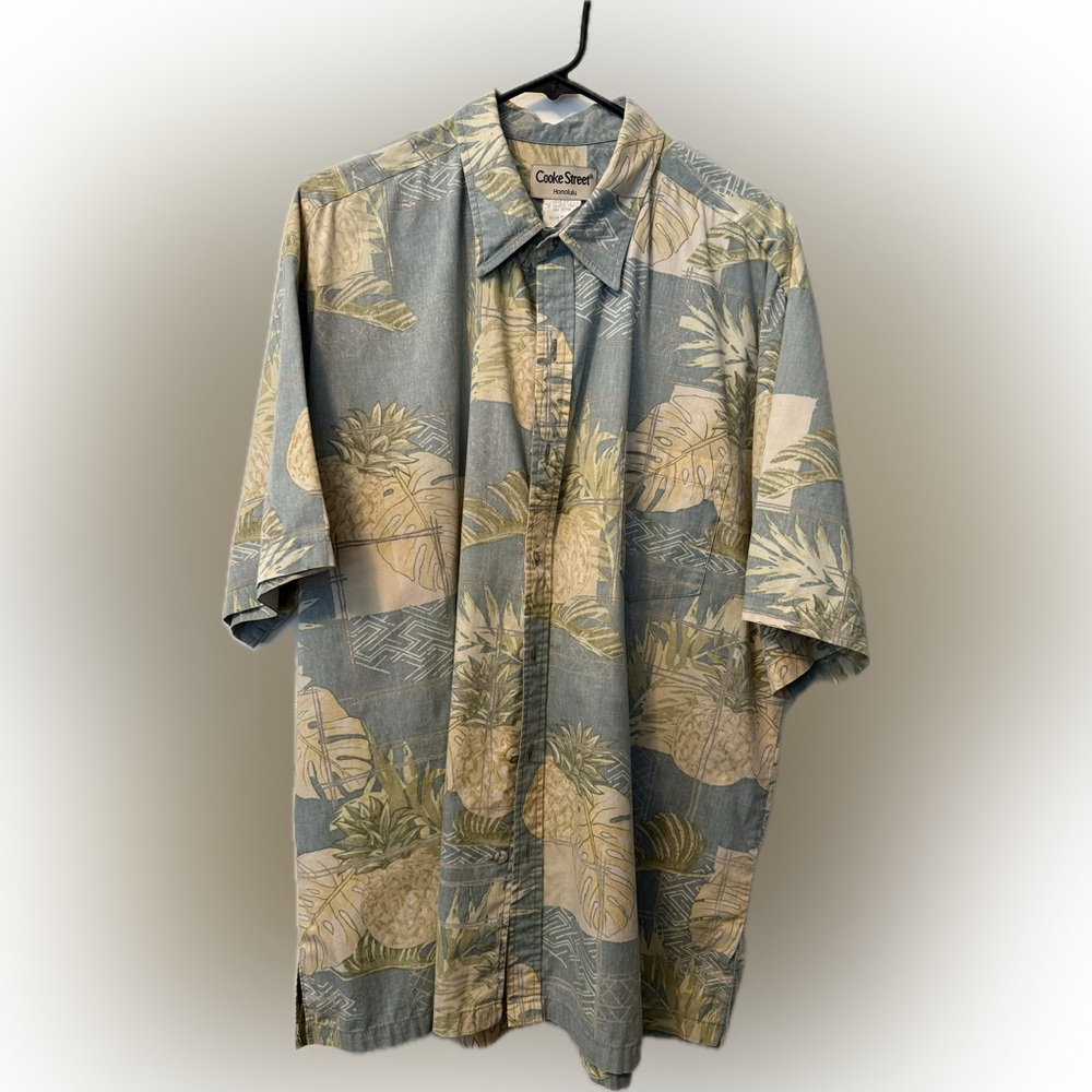 NWOT Vintage Cooke Street Honolulu Hawaiian Aloha Pineapple men’s 2XL